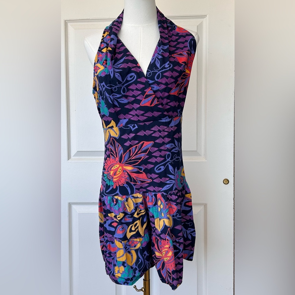 Aller Simplement Dress Tropical‎ Print Sleeveless Size L/XL